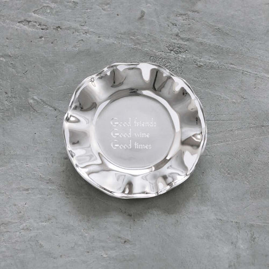 Giftables Vento Wine Plate "Good Friends, Good Wine, Good Times" by Beatriz Ball