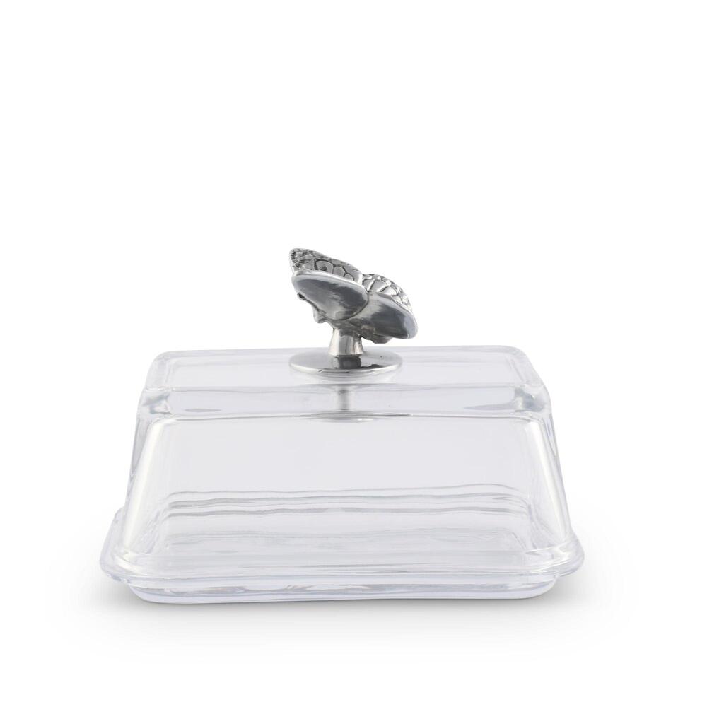 Glass Butter Dish - Butterfly by Arthur Court Designs 3