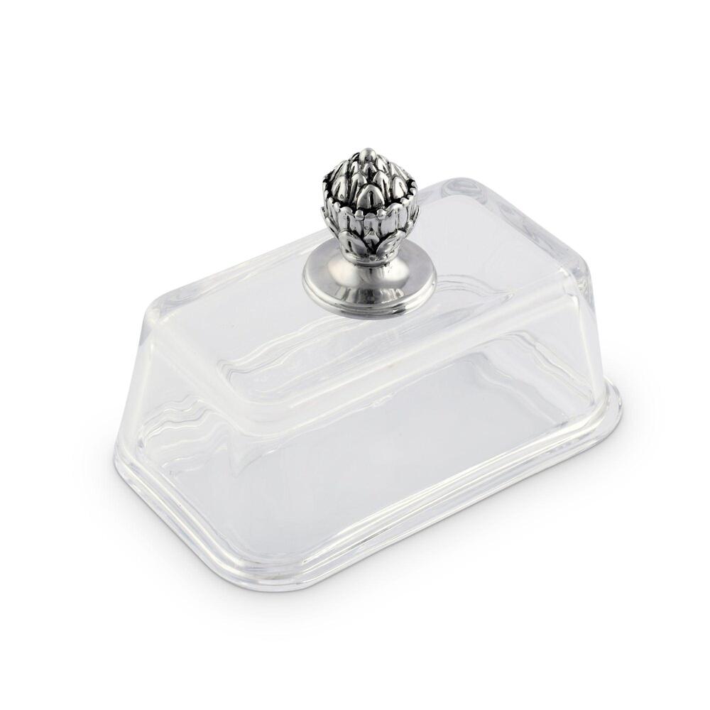 Glass Butter Dish - Concho by Arthur Court Designs 3