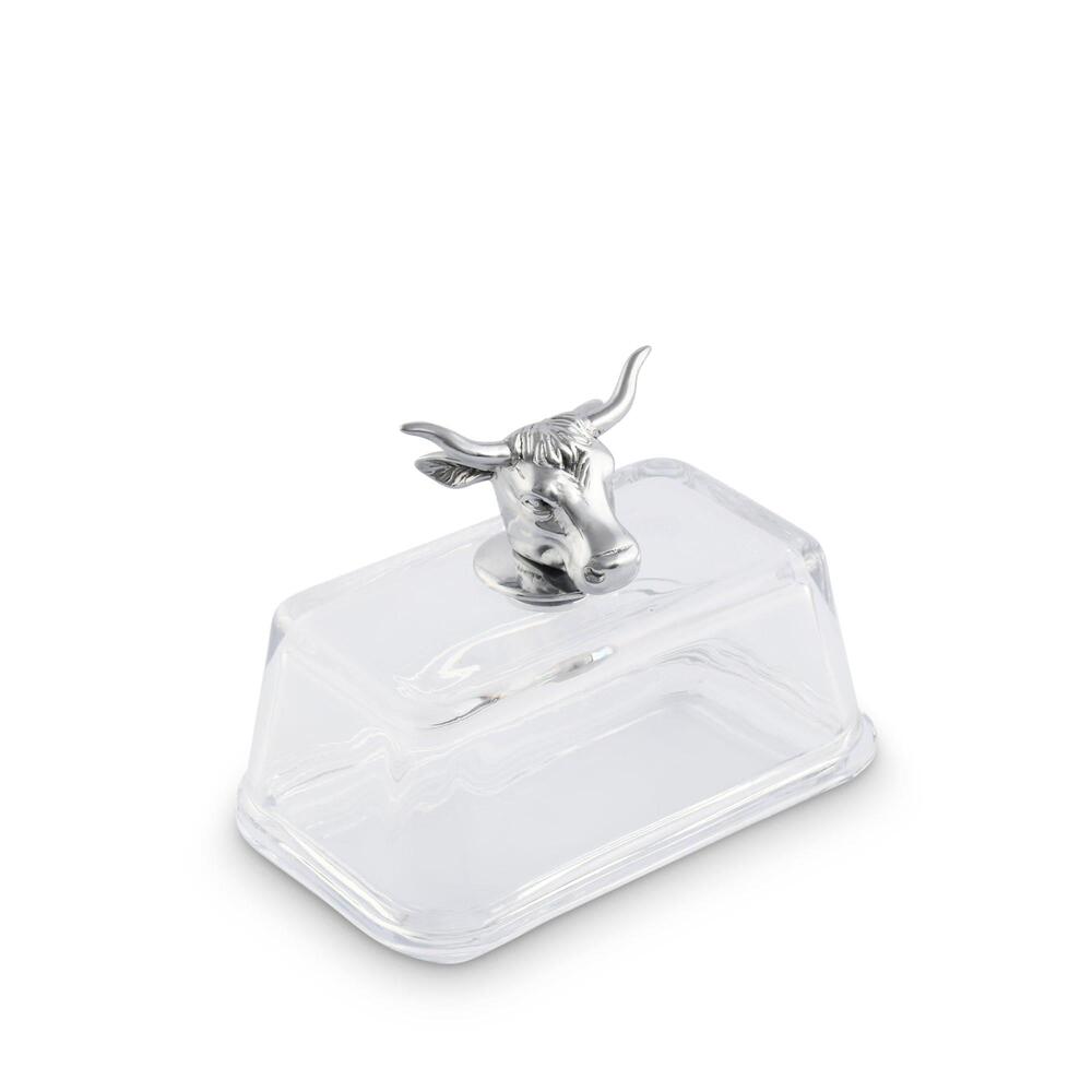 Glass Butter Dish - Cow by Arthur Court Designs 2