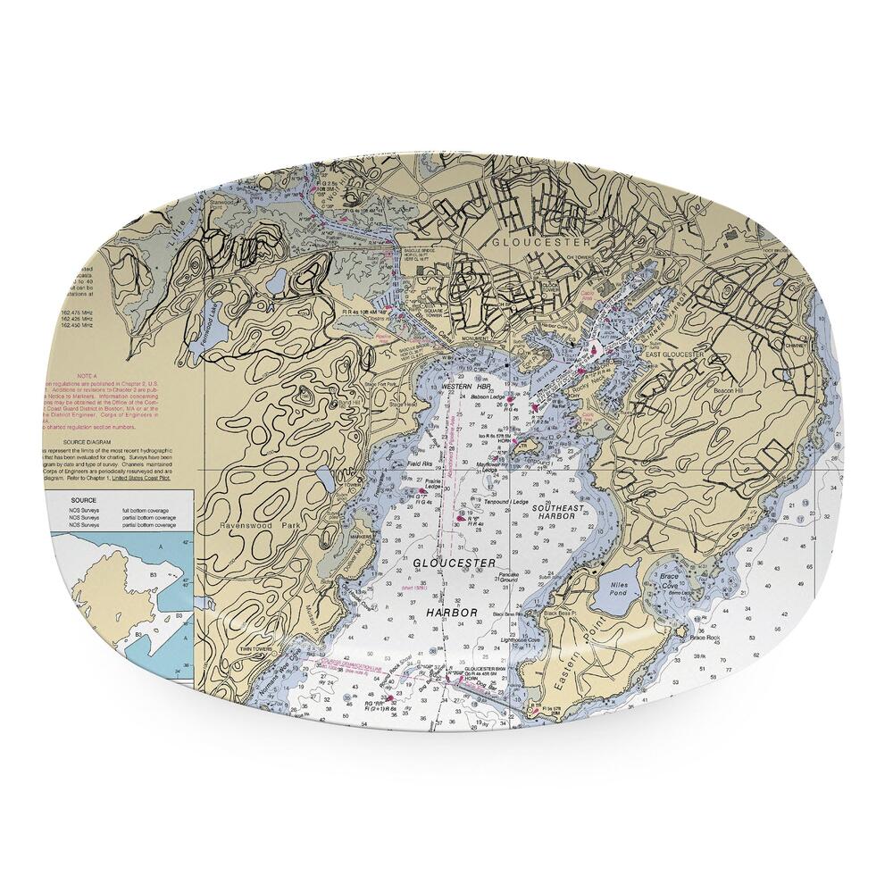 Gloucester Chart Platter by Mariposa