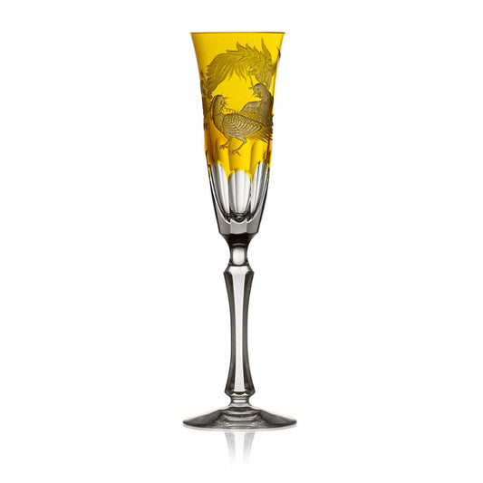 Gold Aves Amber Flute by Varga Crystal
