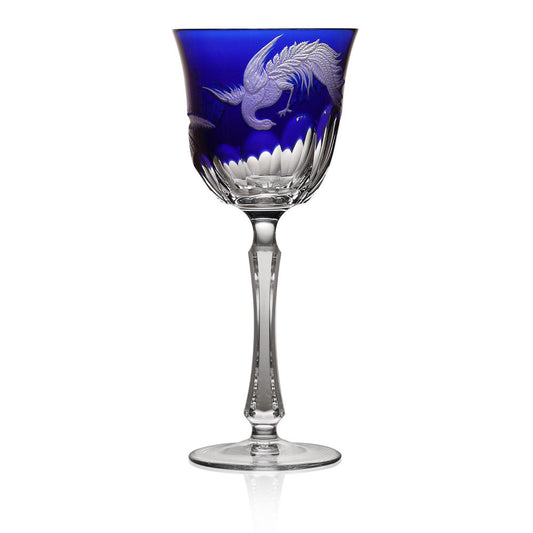 Gold Aves Cobalt Water Glass by Varga Crystal