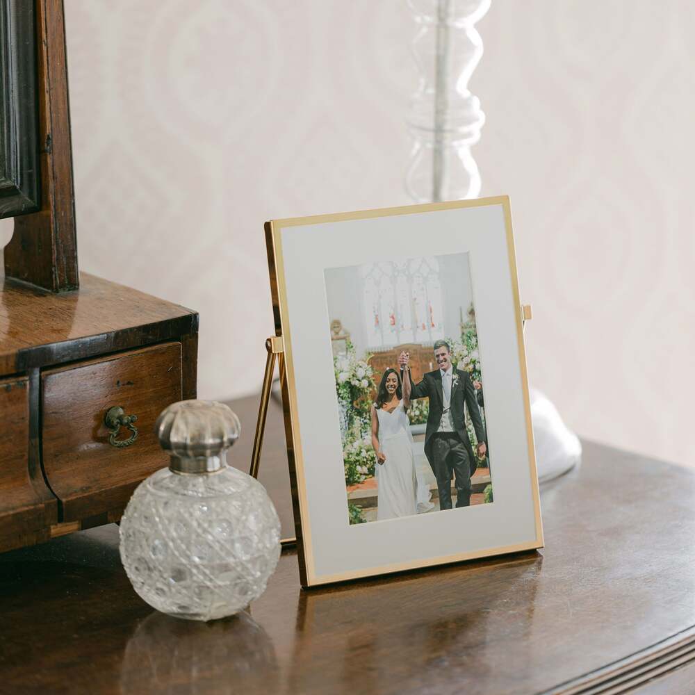 Gold Plated Frame with Easel Leg by Addison Ross Additional Image-2