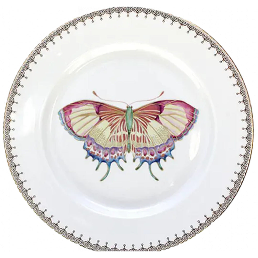 Golden Teardrop Butterfly Dessert Plate by Mottahedeh
