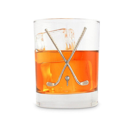 Golf Club Double Old Fashioned Glass by Vagabond House