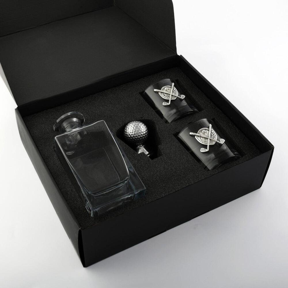 Golf Decanter Set with Pair Glasses by Vagabond House 3
