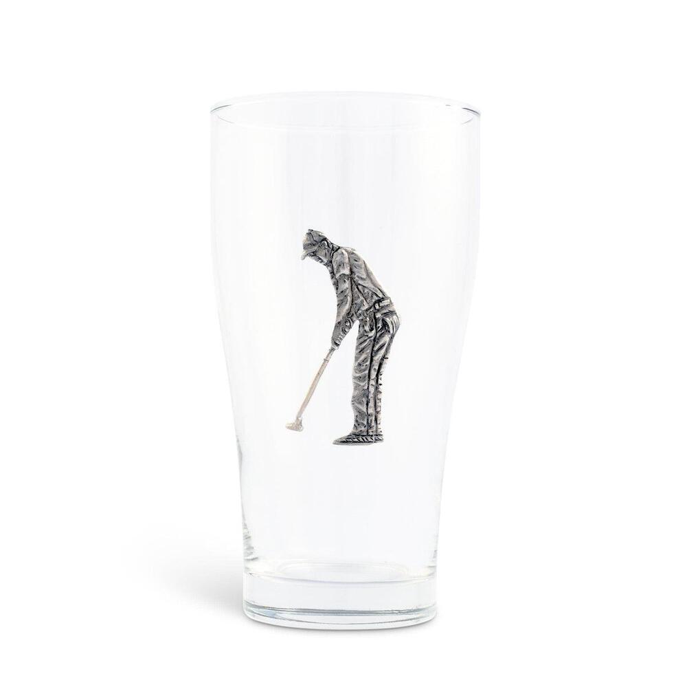Golfer Beer Glass by Vagabond House 1