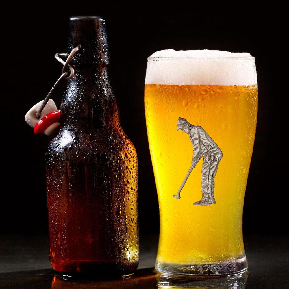 Golfer Beer Glass by Vagabond House 3