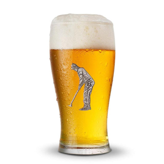 Golfer Beer Glass by Vagabond House