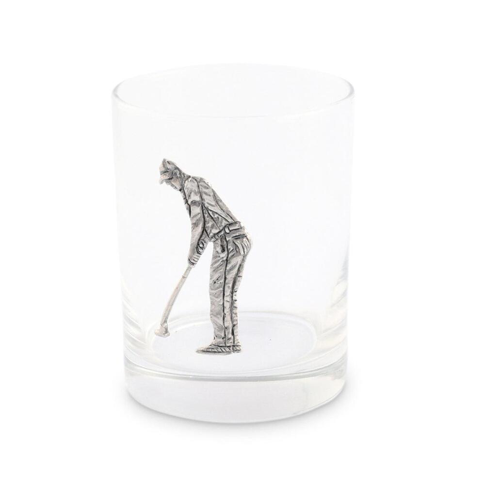 Golfer Double Old Fashioned Glass by Vagabond House 2