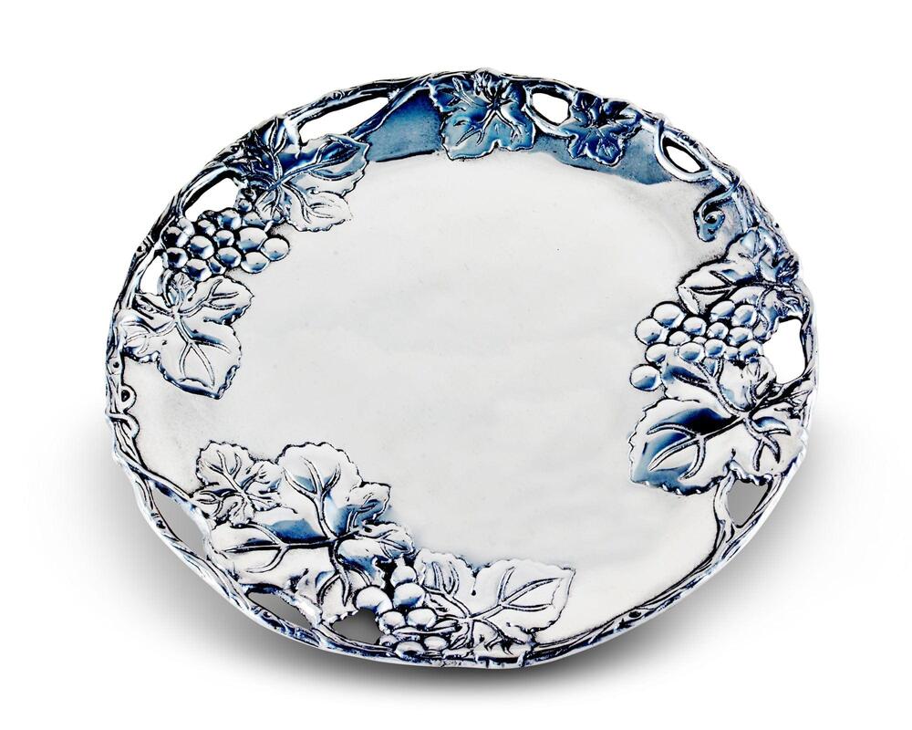 Grape 12" Round Plate by Arthur Court Designs 2