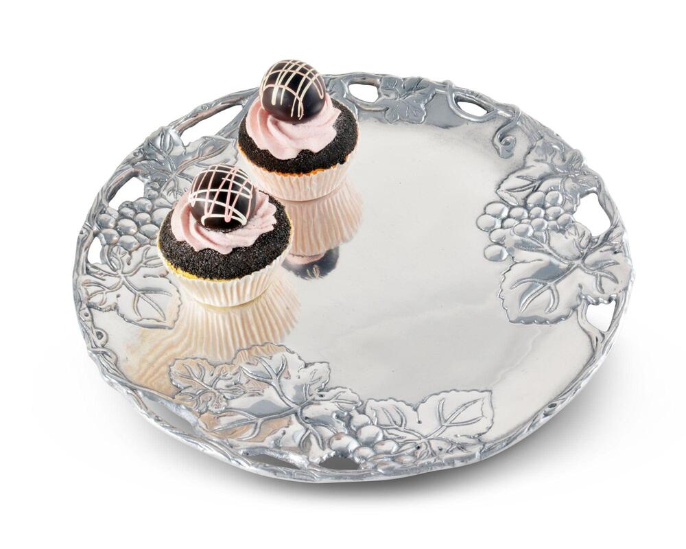 Grape 12" Round Plate by Arthur Court Designs 3