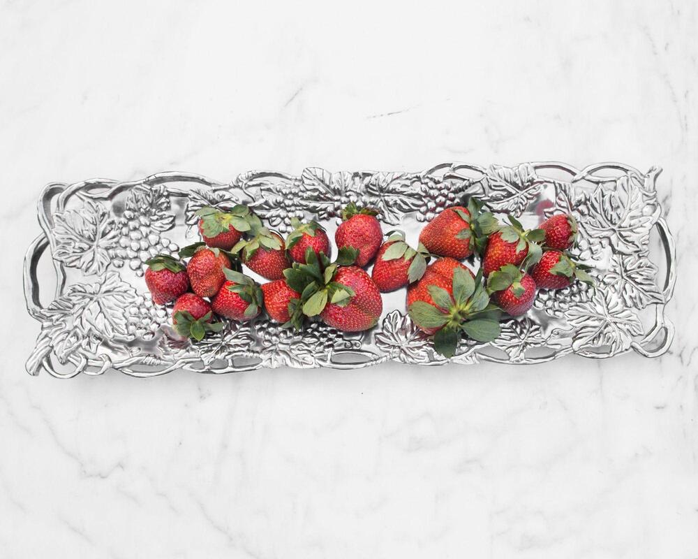 Grape 19" L Oblong Tray by Arthur Court Designs 4