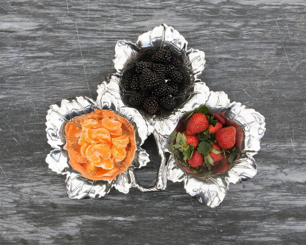 Grape 3-Bowl Bowl by Arthur Court Designs 5