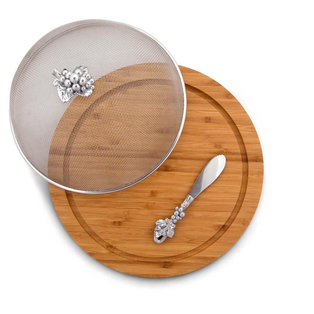 Grape 3 Piece Picnic Cheese Board / Spreader by Arthur Court Designs 1