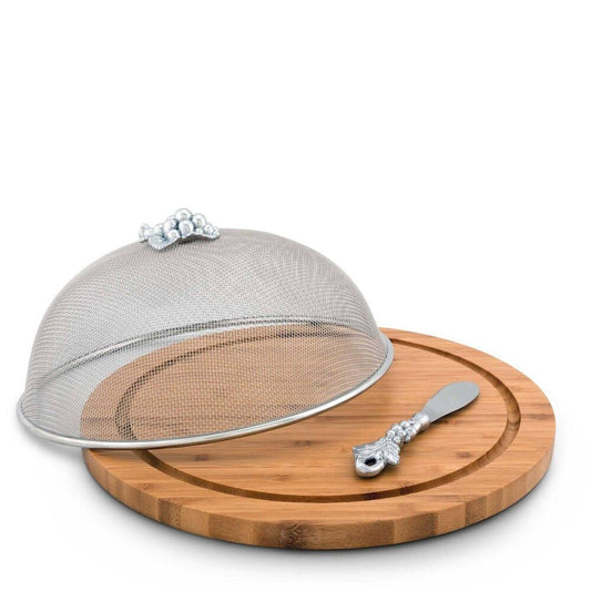 Grape 3 Piece Picnic Cheese Board / Spreader by Arthur Court Designs