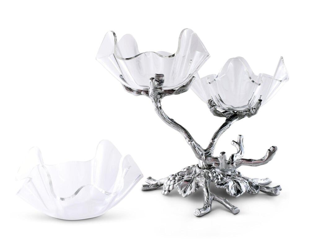Grape Acrylic Bowls 3-Tiered Stand by Arthur Court Designs 1