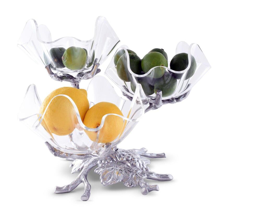 Grape Acrylic Bowls 3-Tiered Stand by Arthur Court Designs 3