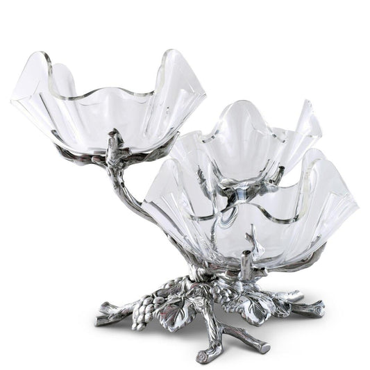 Grape Acrylic Bowls 3-Tiered Stand by Arthur Court Designs