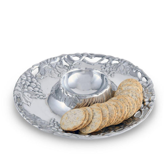 Grape Chip and Dip Tray by Arthur Court Designs