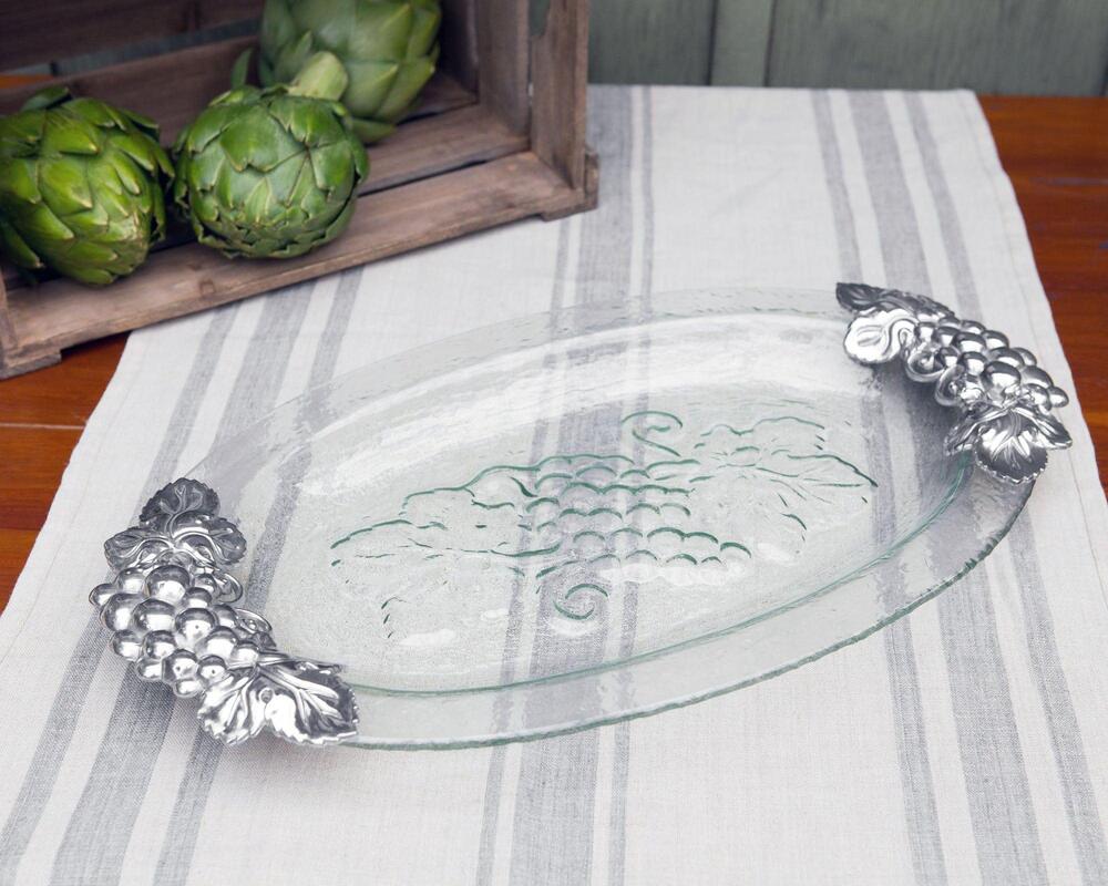 Grape Glass Platter by Arthur Court Designs 3