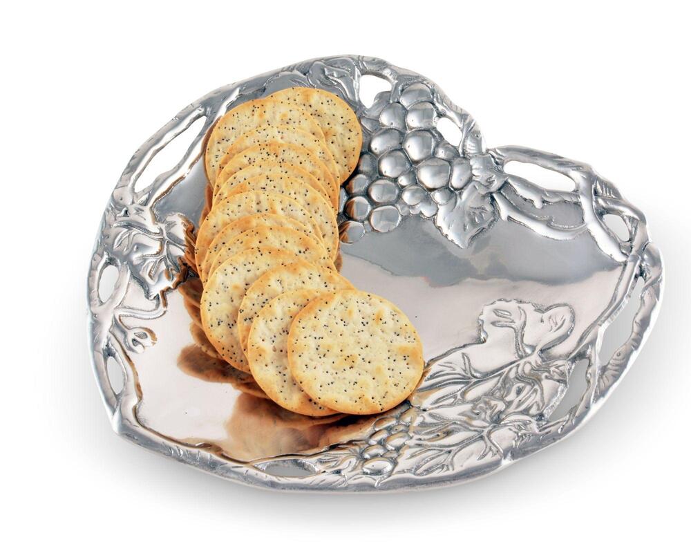 Grape Heart Coupe Tray by Arthur Court Designs 1