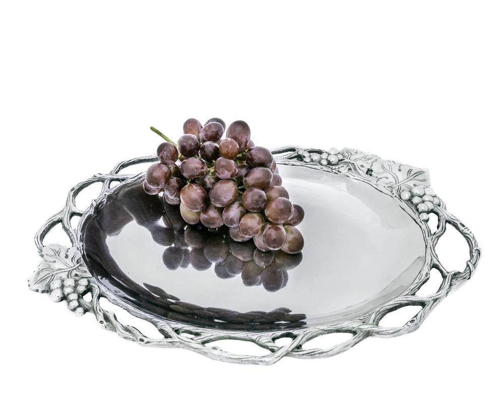 Grape Open Vine Oval Tray by Arthur Court Designs 1