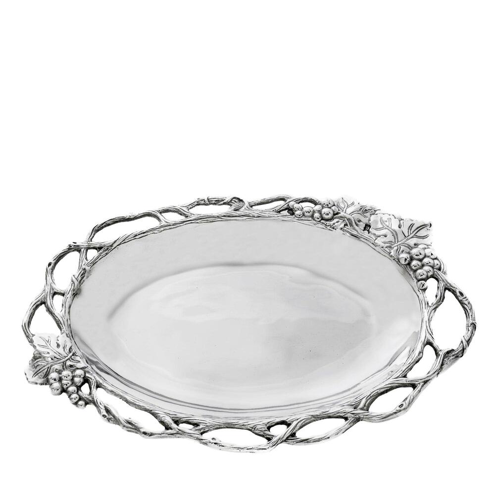 Grape Open Vine Oval Tray by Arthur Court Designs
