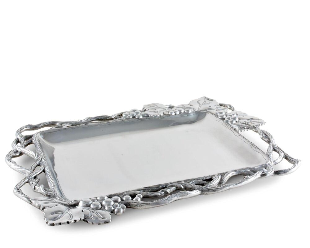 Grape Open Vine Rectangle Tray by Arthur Court Designs 2