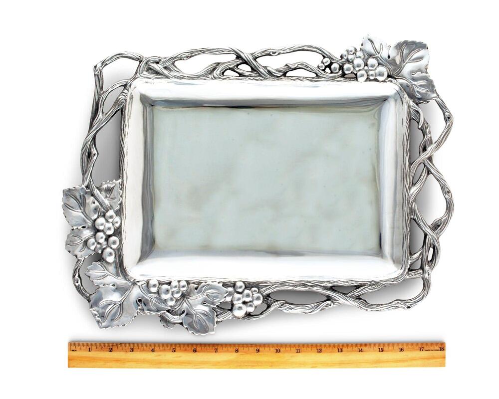 Grape Open Vine Rectangle Tray by Arthur Court Designs 4