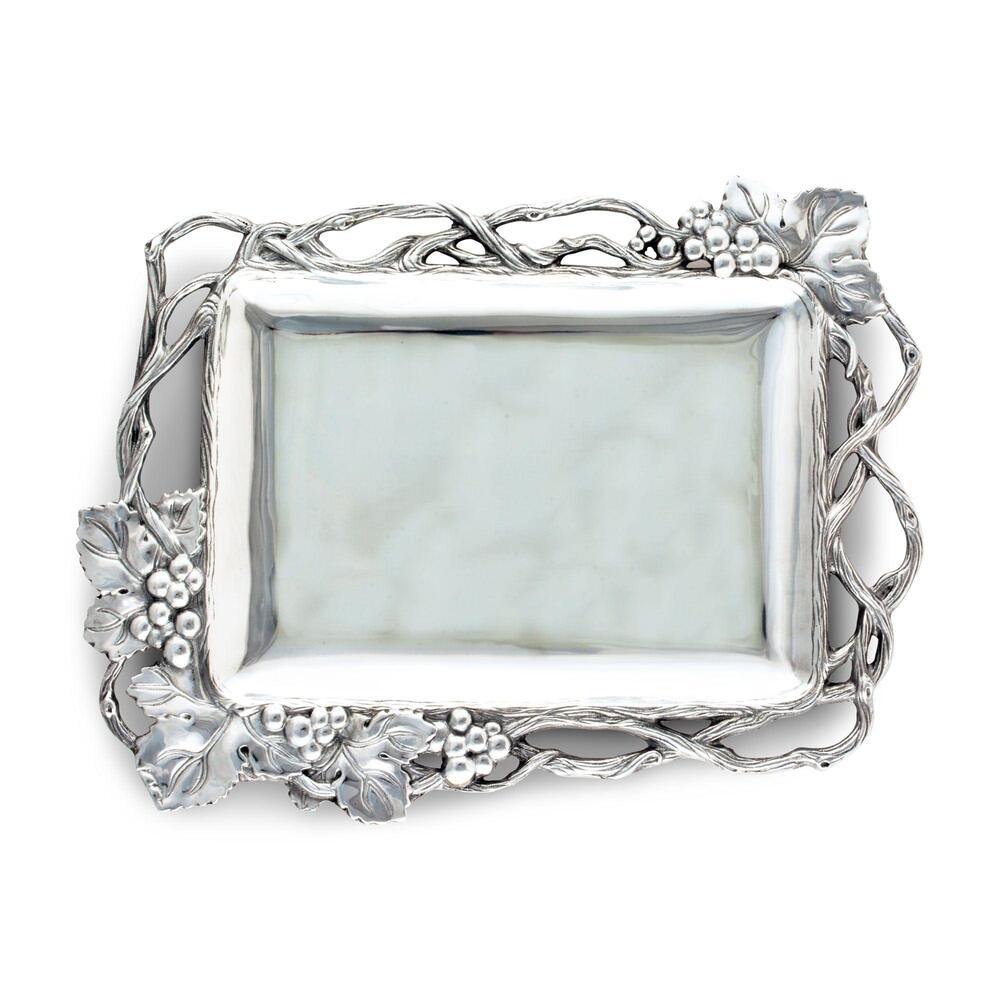 Grape Open Vine Rectangle Tray by Arthur Court Designs