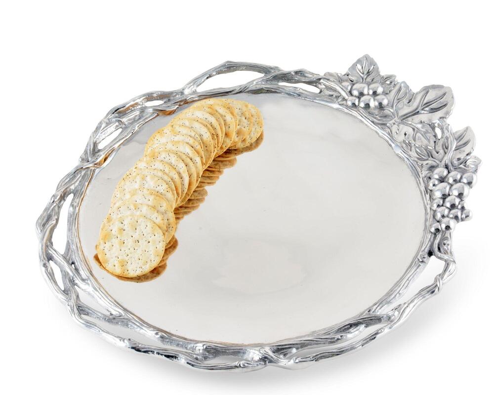 Grape Open Vine Round Tray Large by Arthur Court Designs 3