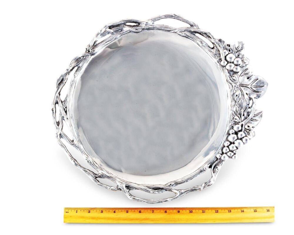 Grape Open Vine Round Tray Large by Arthur Court Designs 4