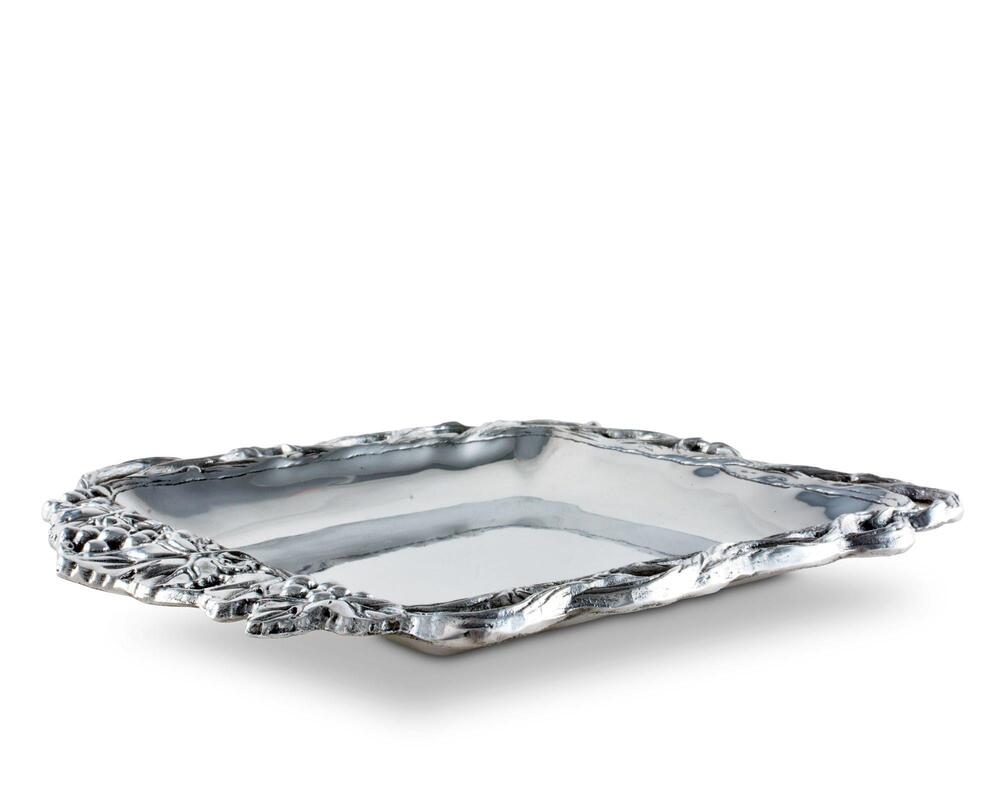 Grape Open Vine 12" Square Tray by Arthur Court Designs 2