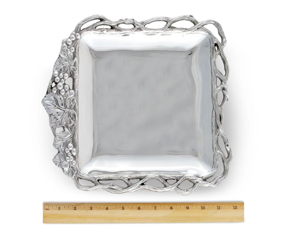 Grape Open Vine 12" Square Tray by Arthur Court Designs 4
