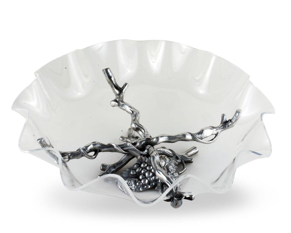 Grape Stand Acrylic Bowl 16" by Arthur Court Designs 1