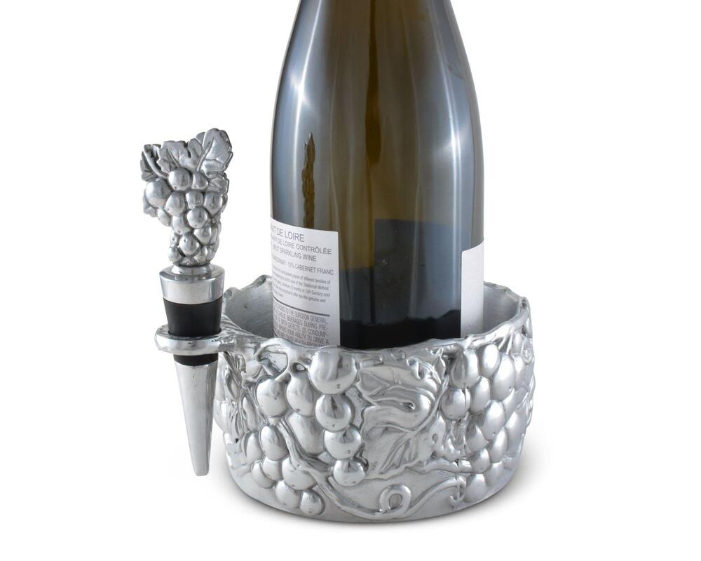 Grape Wine Caddy and Stopper Set by Arthur Court Designs 1