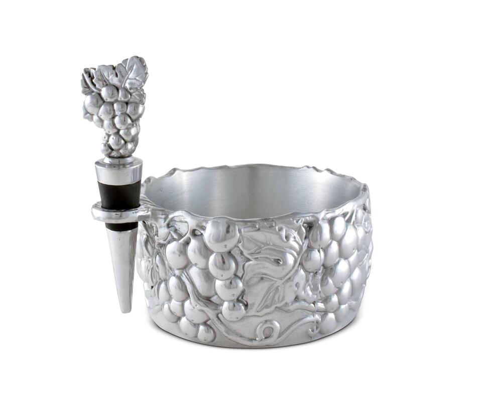 Grape Wine Caddy and Stopper Set by Arthur Court Designs 2