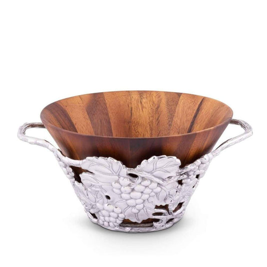 Grape Wood Tall Salad Bowl by Arthur Court Designs