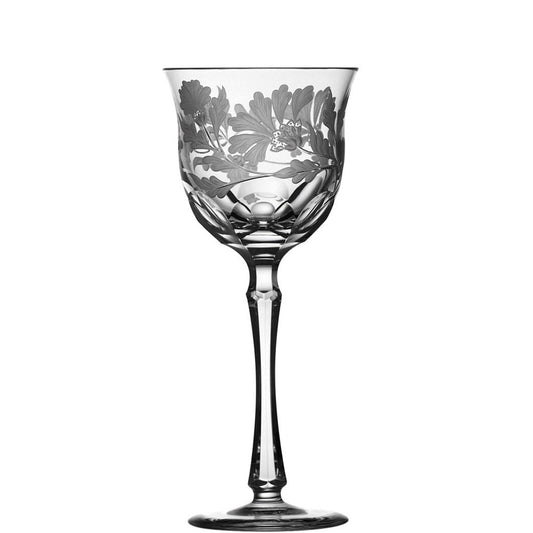 Green Derby Panel Clear Water Glass by Varga Crystal