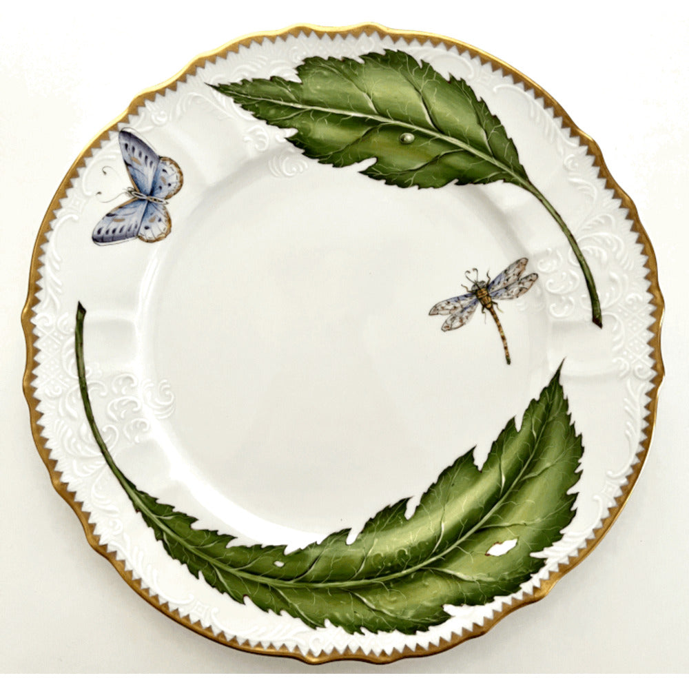 Green Leaf Dinner Plate by Anna Weatherley