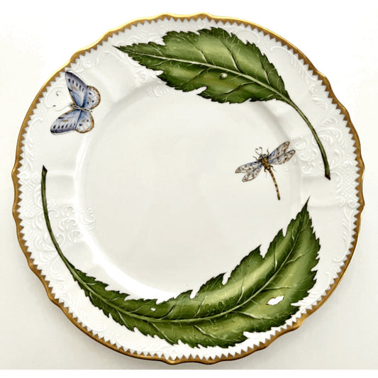 Green Leaf Dinner Plate by Anna Weatherley