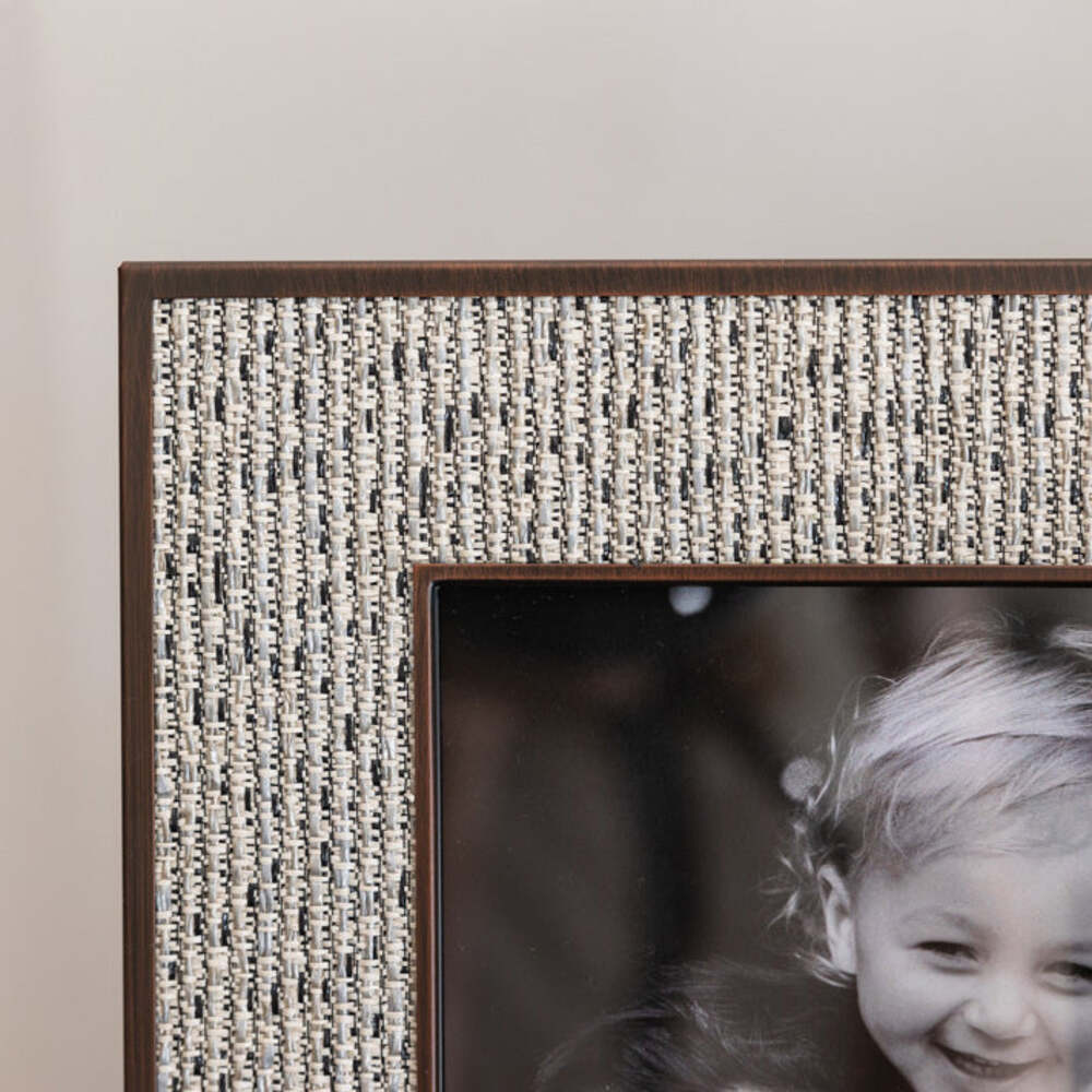 Grey Tweed Rattan Frame by Addison Ross Additional Image-3