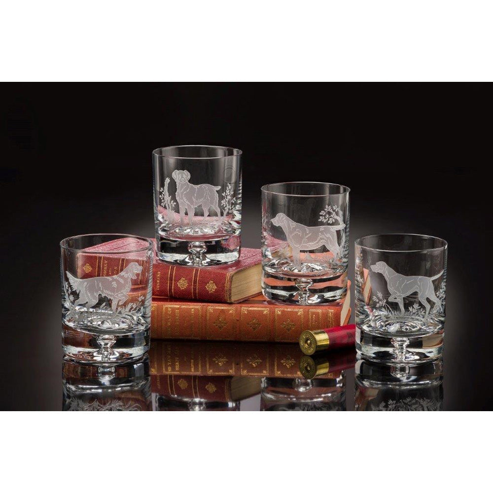 Gun Dogs Old Fashion Glasses (Set of 4) by Julie Wear