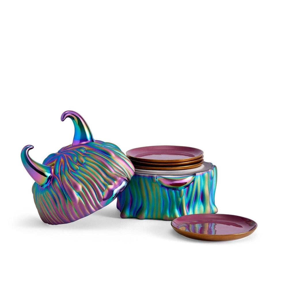 Haas Disco Lynda Box & Plates Set of 4 - Limited Edition of 300 by L'Objet 1