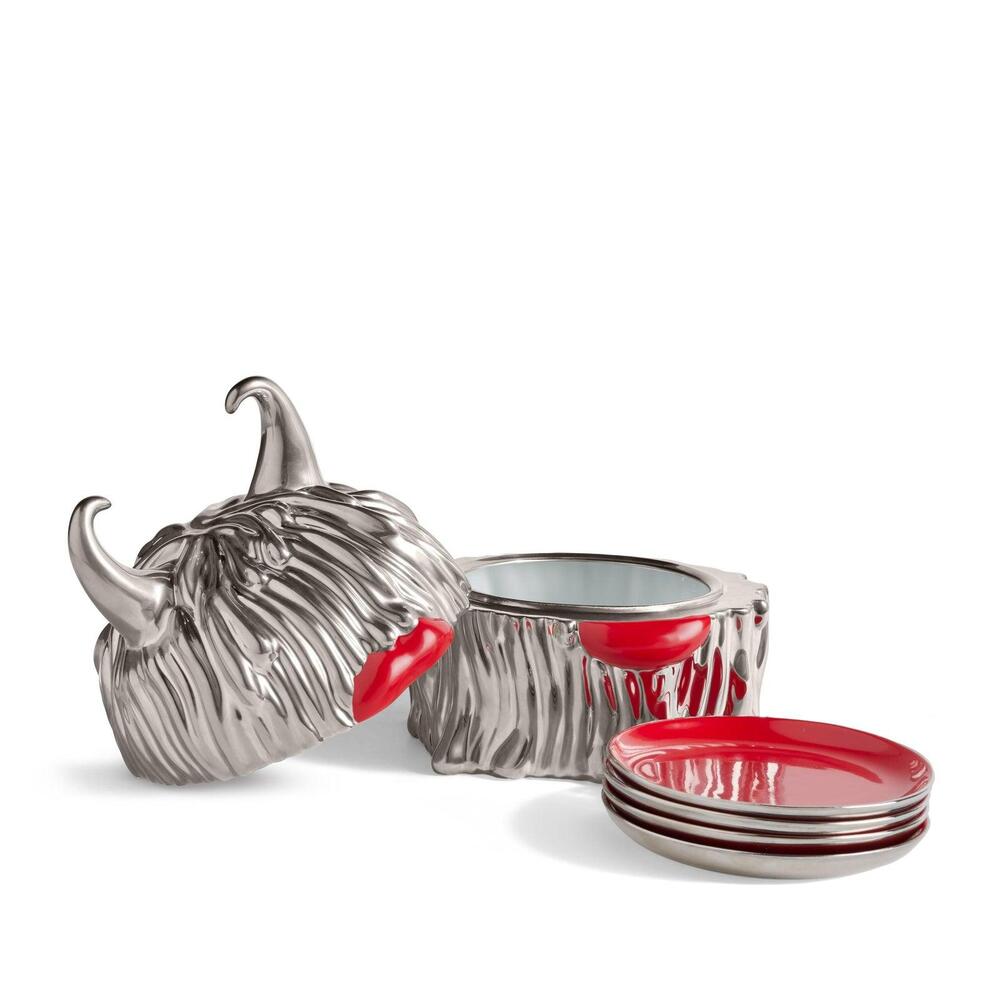 Haas Lynda Box & Plates Set of 4 by L'Objet 5