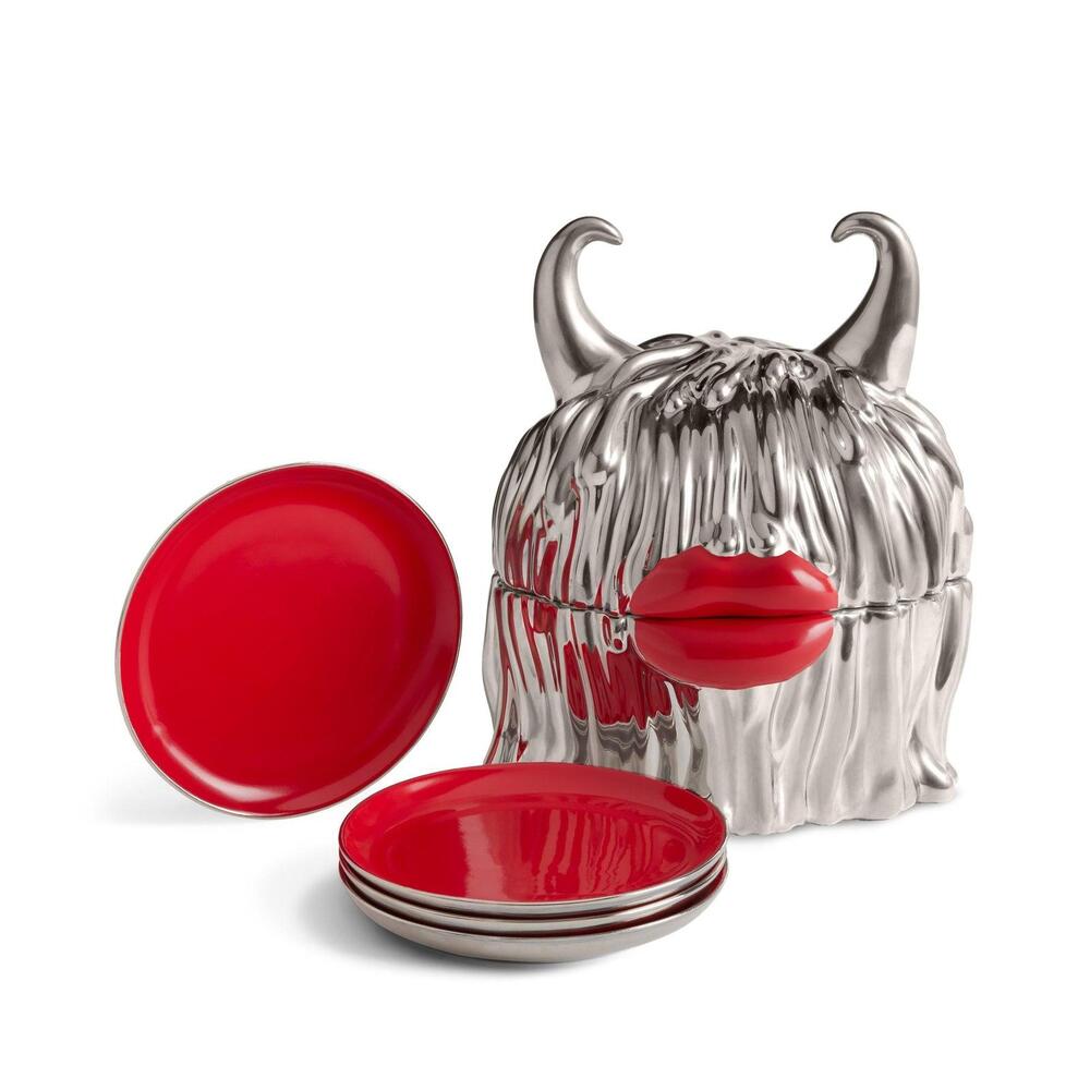 Haas Lynda Box & Plates Set of 4 by L'Objet 7