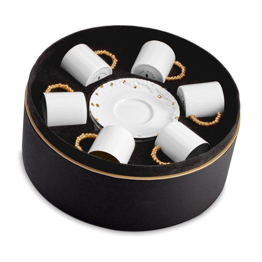 Haas Mojave Espresso Cup & Saucer Set of 6 by L'Objet