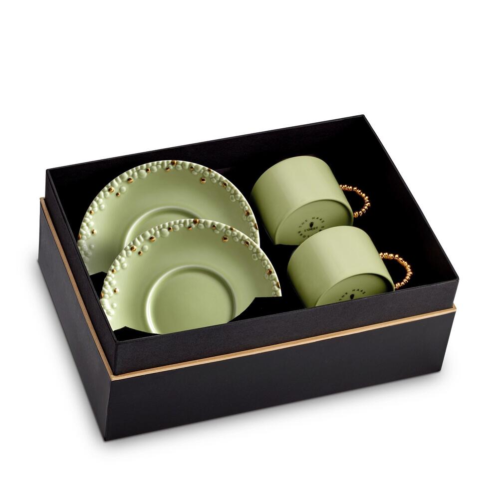 Haas Mojave Tea Cup & Saucer Set of 2 by L'Objet